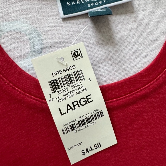Karen Scott Sport new red amore dress - Picture 3 of 6